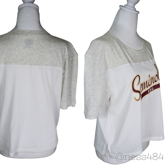 Women's Rivalry Threads T-shirt Size M White Gray FSU Seminoles - Picture 2 of 4